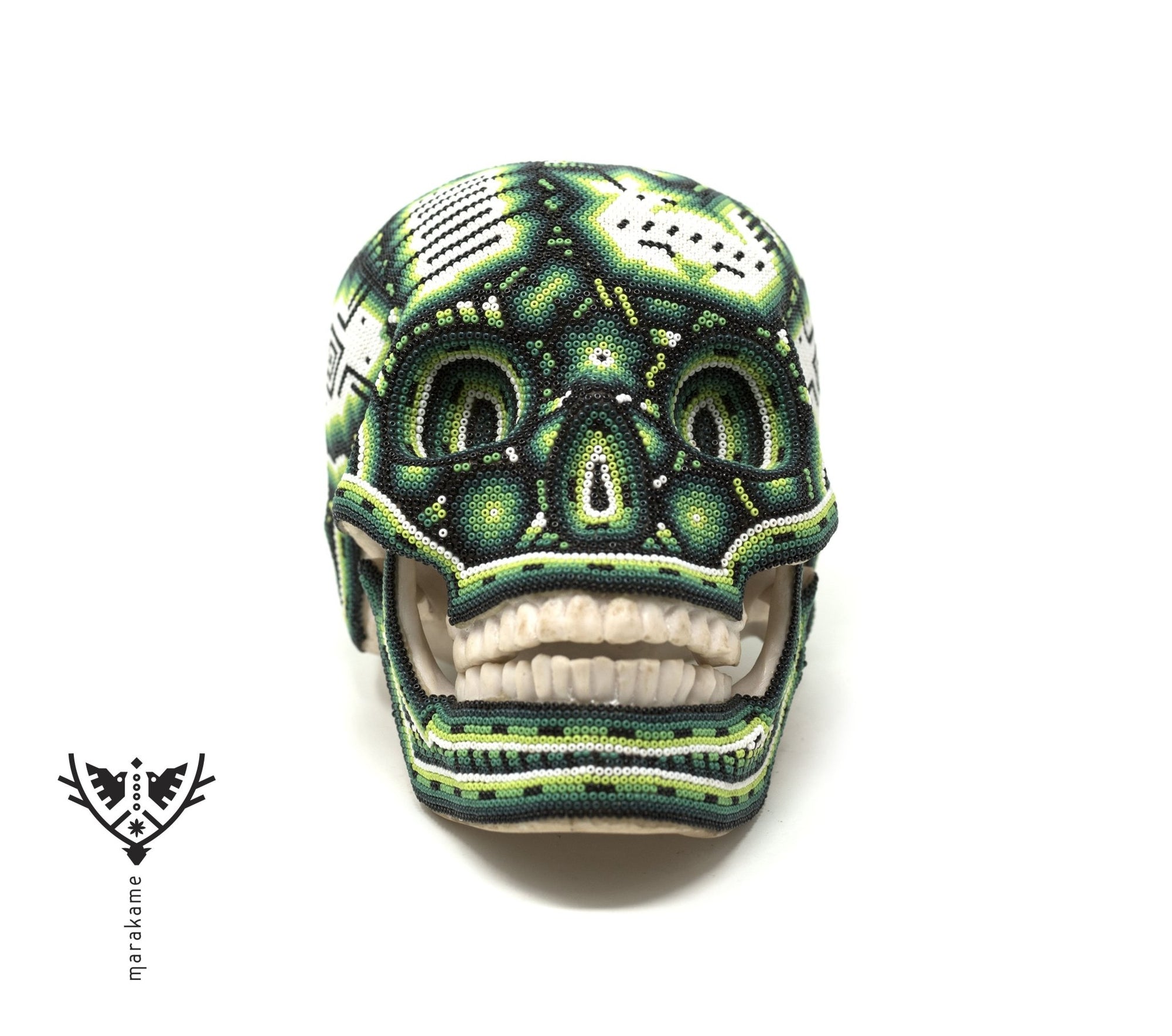 Calavera Huichol - Tatei - Arte Huichol - Marakame