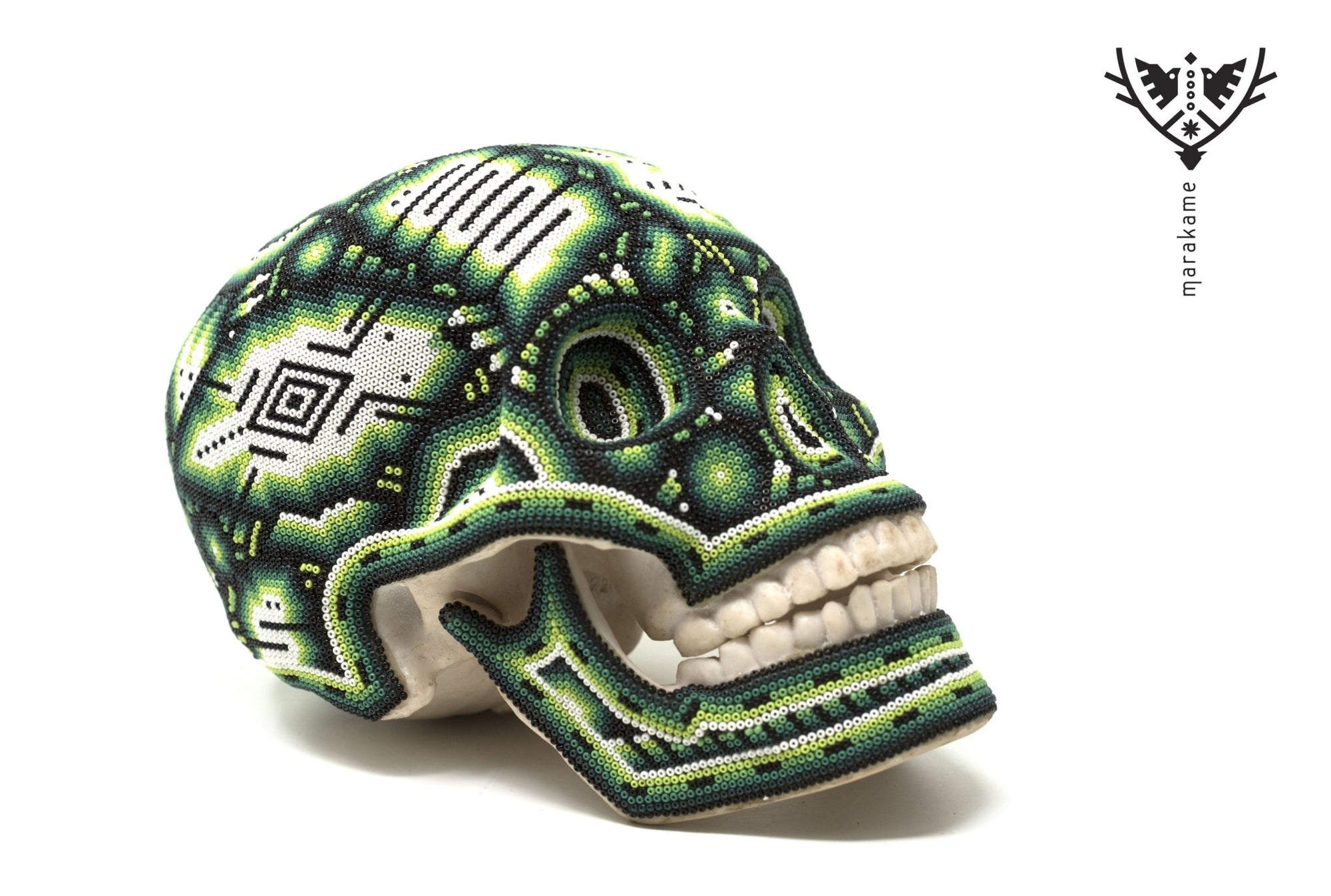 Calavera Huichol - Tatei - Arte Huichol - Marakame
