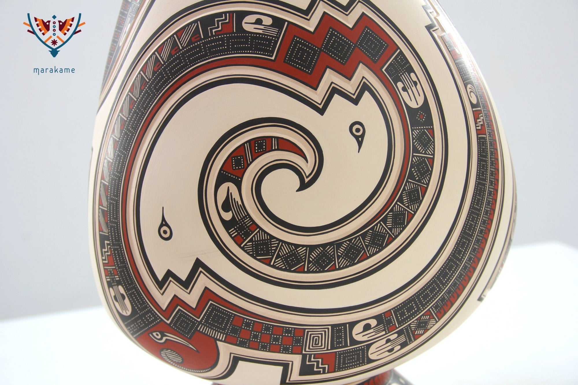Mata Ortiz Keramik - Adler II - Huichol Art - Marakame