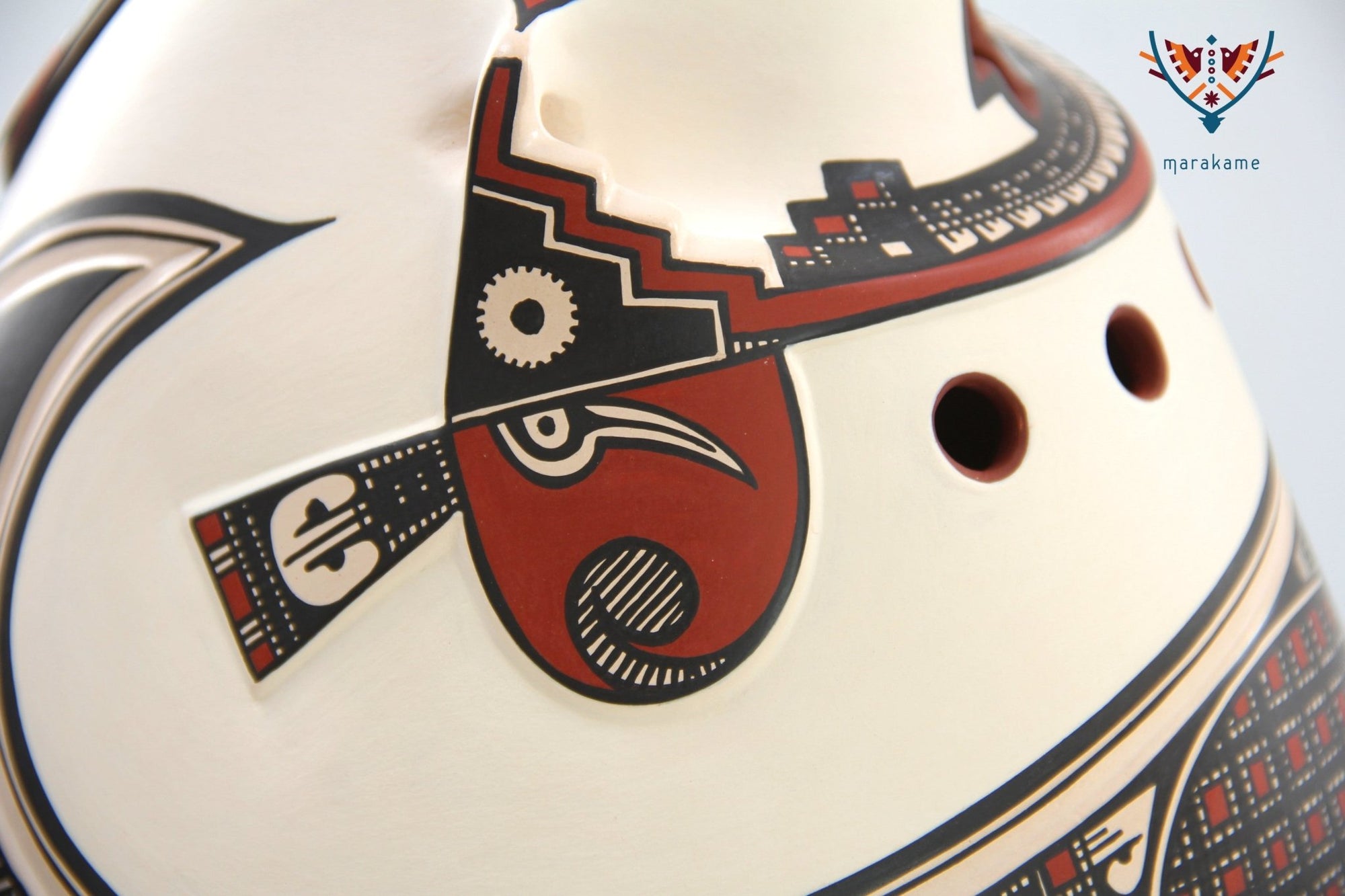 Mata Ortiz Ceramics - Eagle II - Huichol Art - マラカメ