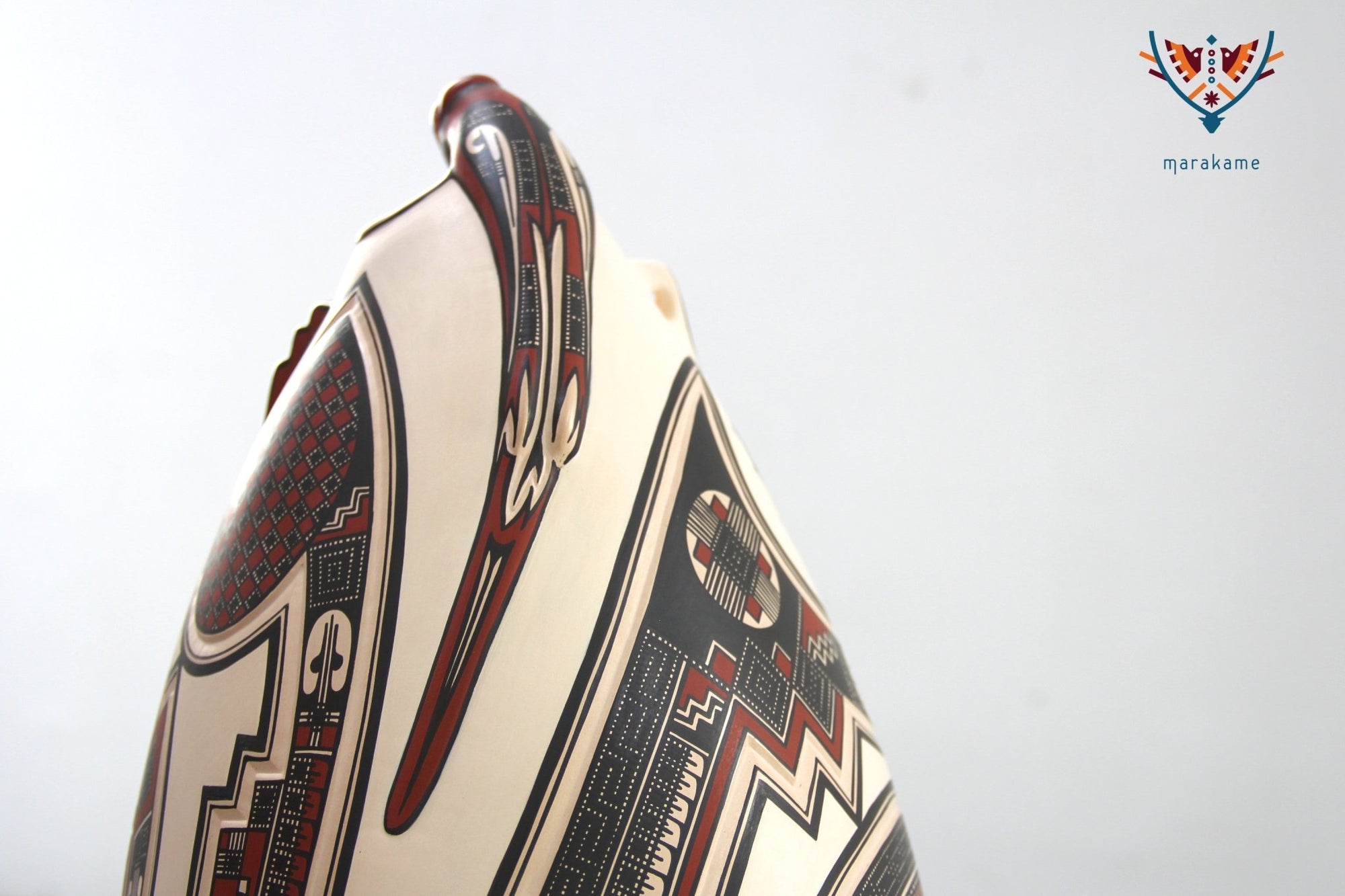 Mata Ortiz Ceramics - Eagle II - Huichol Art - マラカメ