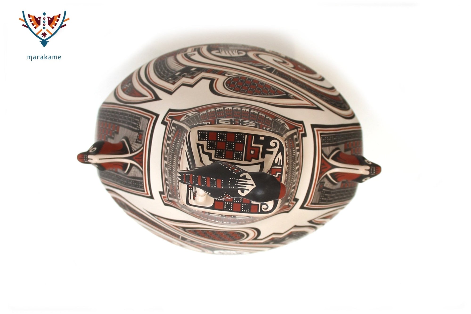 Mata Ortiz Ceramics - Northern Eagles - Huichol Art - Marakame