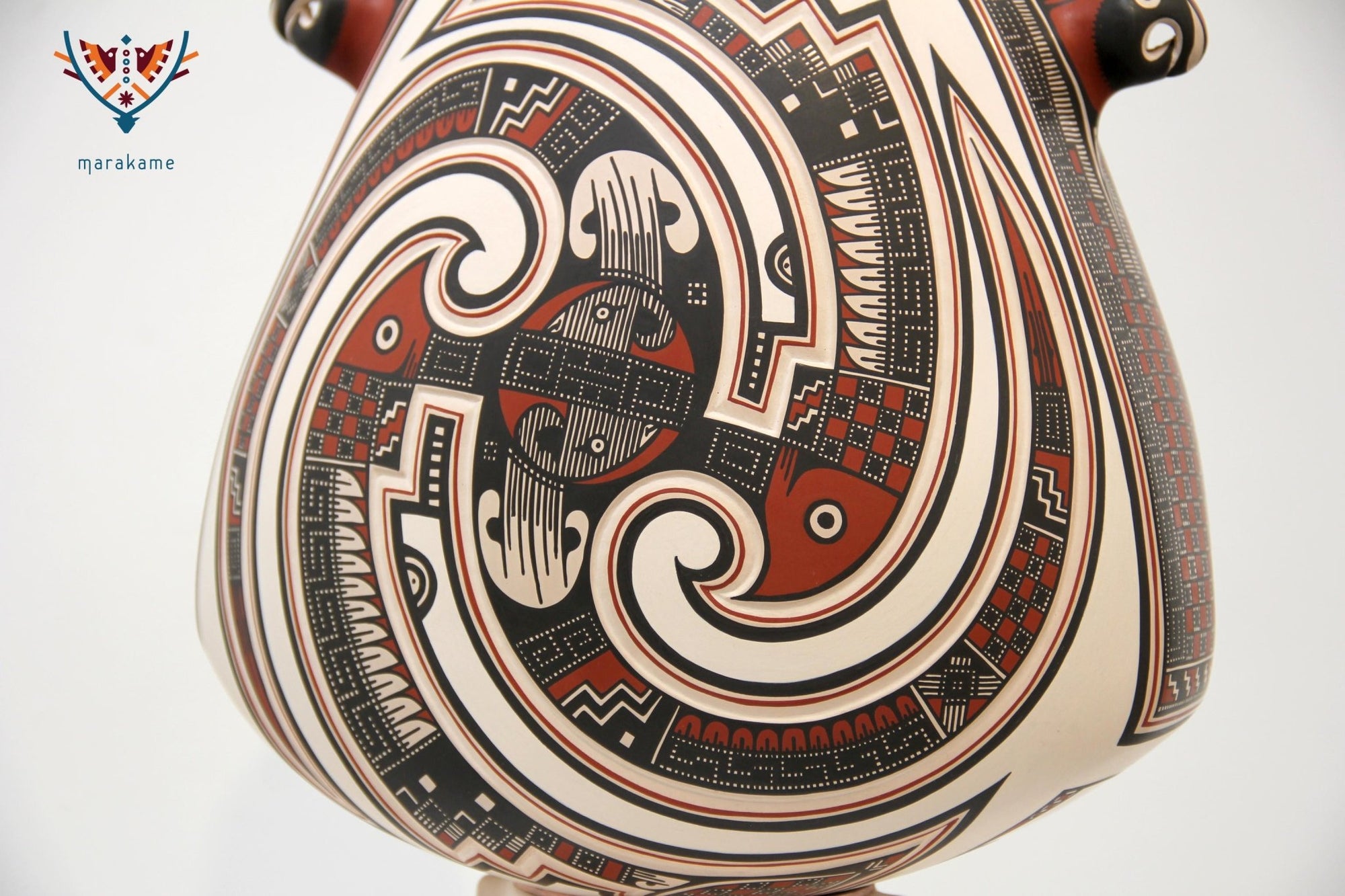 Mata Ortiz Ceramics - Northern Eagles - Huichol Art - Marakame