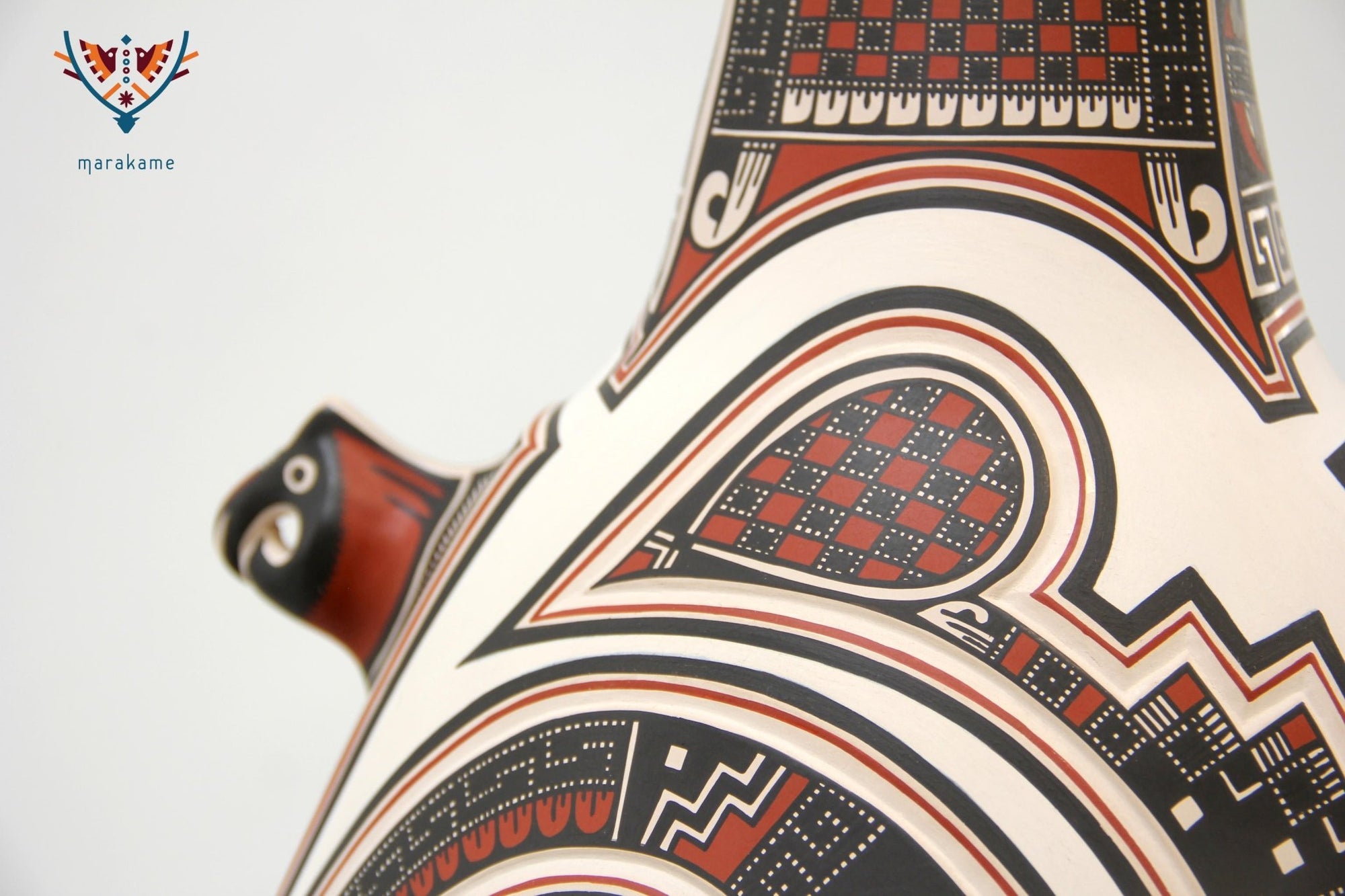 Mata Ortiz Ceramics - Northern Eagles - Huichol Art - Marakame