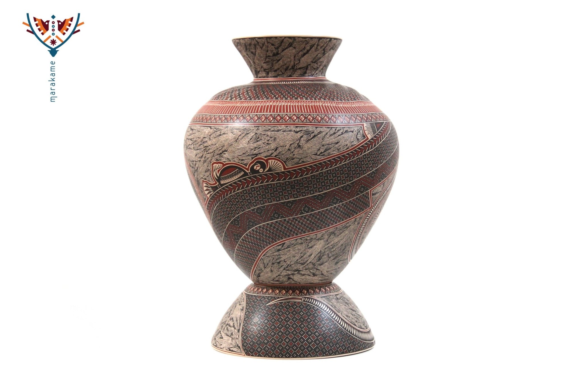 Keramik von Mata Ortiz - Vögel - 3. Platz Keramikwettbewerb 2020 - Huichol Art - Marakame