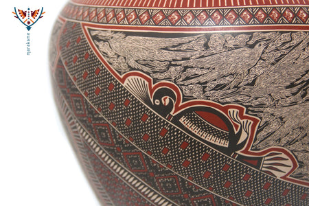 Ceramics of Mata Ortiz - Birds - 3° posto Ceramic Contest 2020 - Huichol Art - Marakame