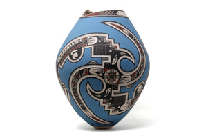 Mata Ortiz Keramik - Paquimé Blau - Huichol Art - Marakame