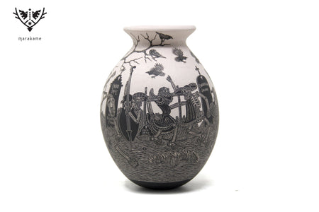 Mata Ortiz Ceramics - Danse au Panthéon - Journée - Art Huichol - Marakame