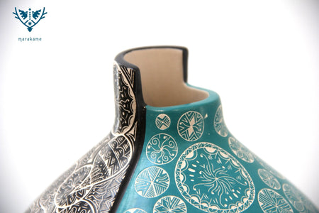 Mata Ortiz Ceramics - Cactaceae - Huichol Art - Marakame