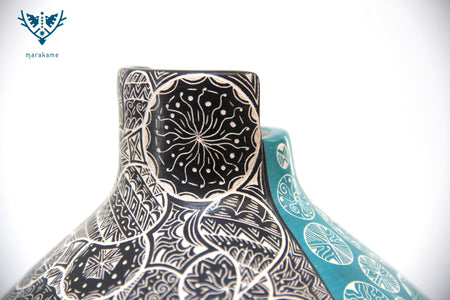 Mata Ortiz Ceramics - Cactaceae - Huichol Art - Marakame