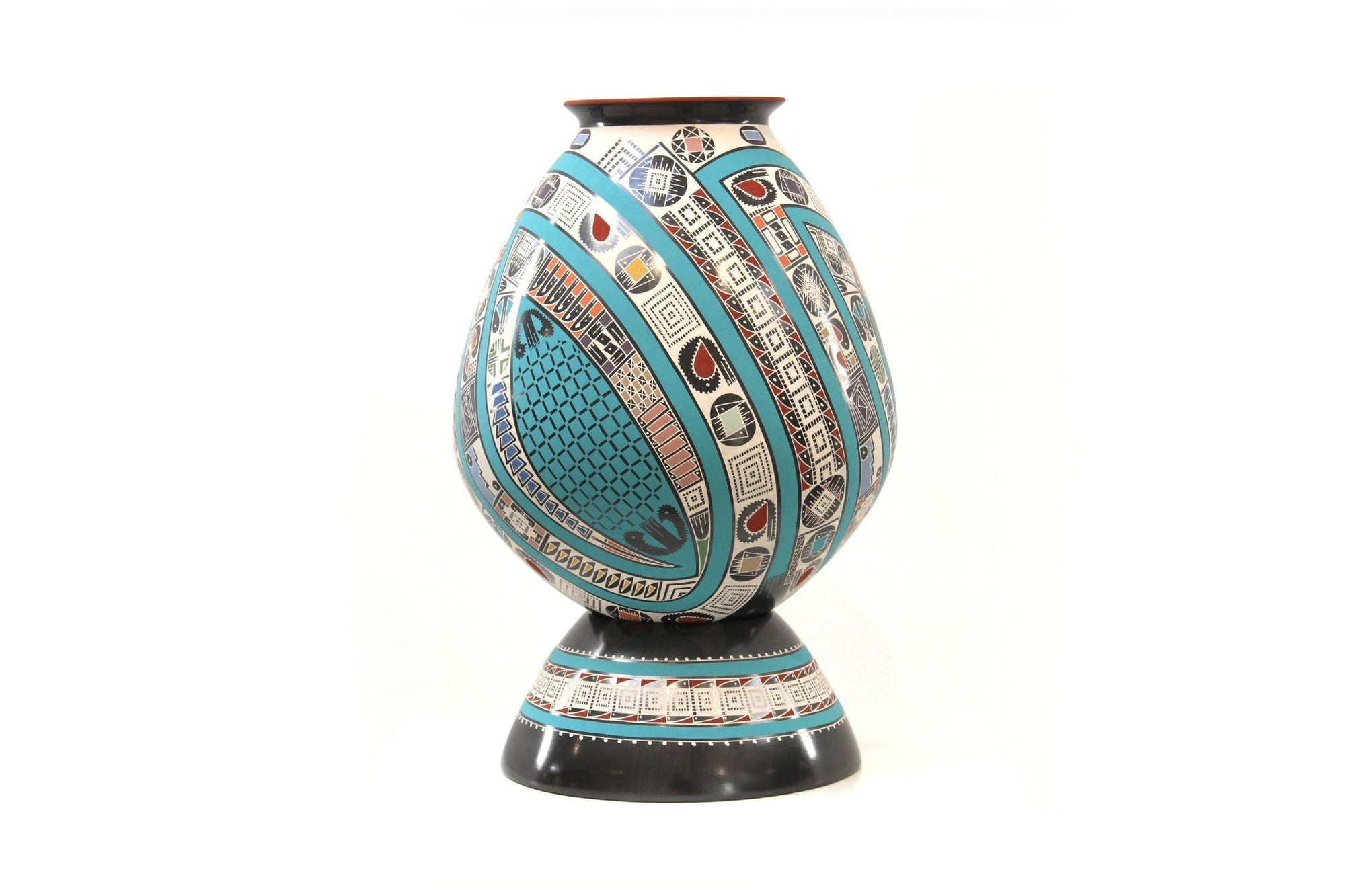 Mata Ortiz Keramik – Hellblau – Huichol-Kunst – Marakame