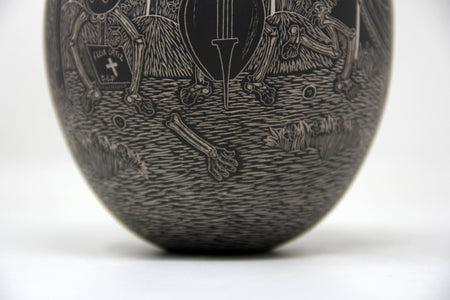 Mata Ortiz Ceramics - Restless Cemetery - Night - Huichol Art - Marakame
