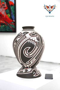 Mata Ortiz Chihuahua Ceramic - Large Piece VII - Huichol Art - Marakame