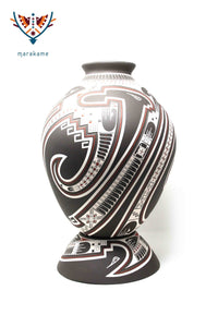Mata Ortiz Chihuahua Keramik - Großes Stück VII - Huichol Kunst - Marakame