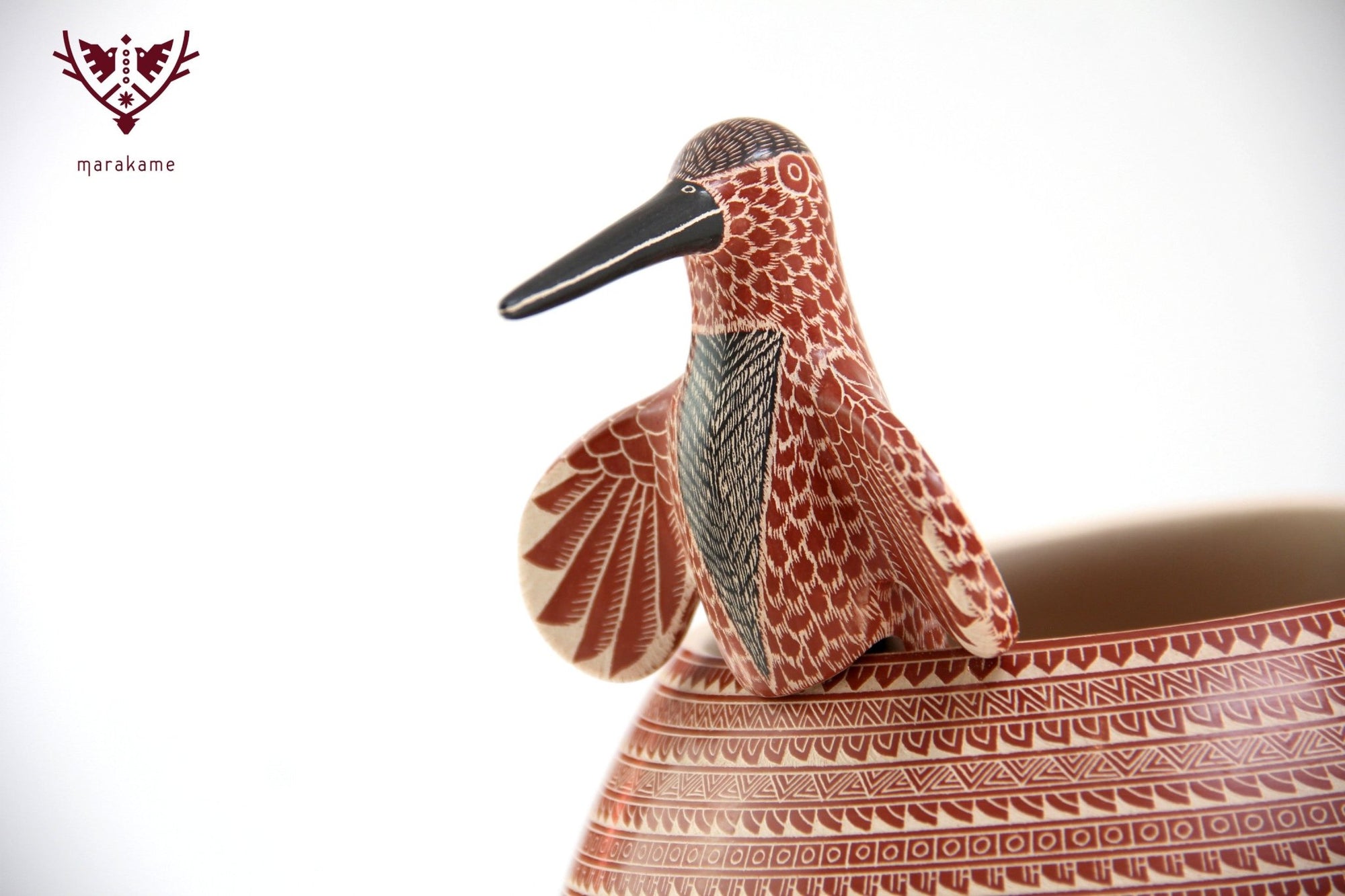 Mata Ortiz Ceramics - Hummingbird - Huichol Art - Marakame