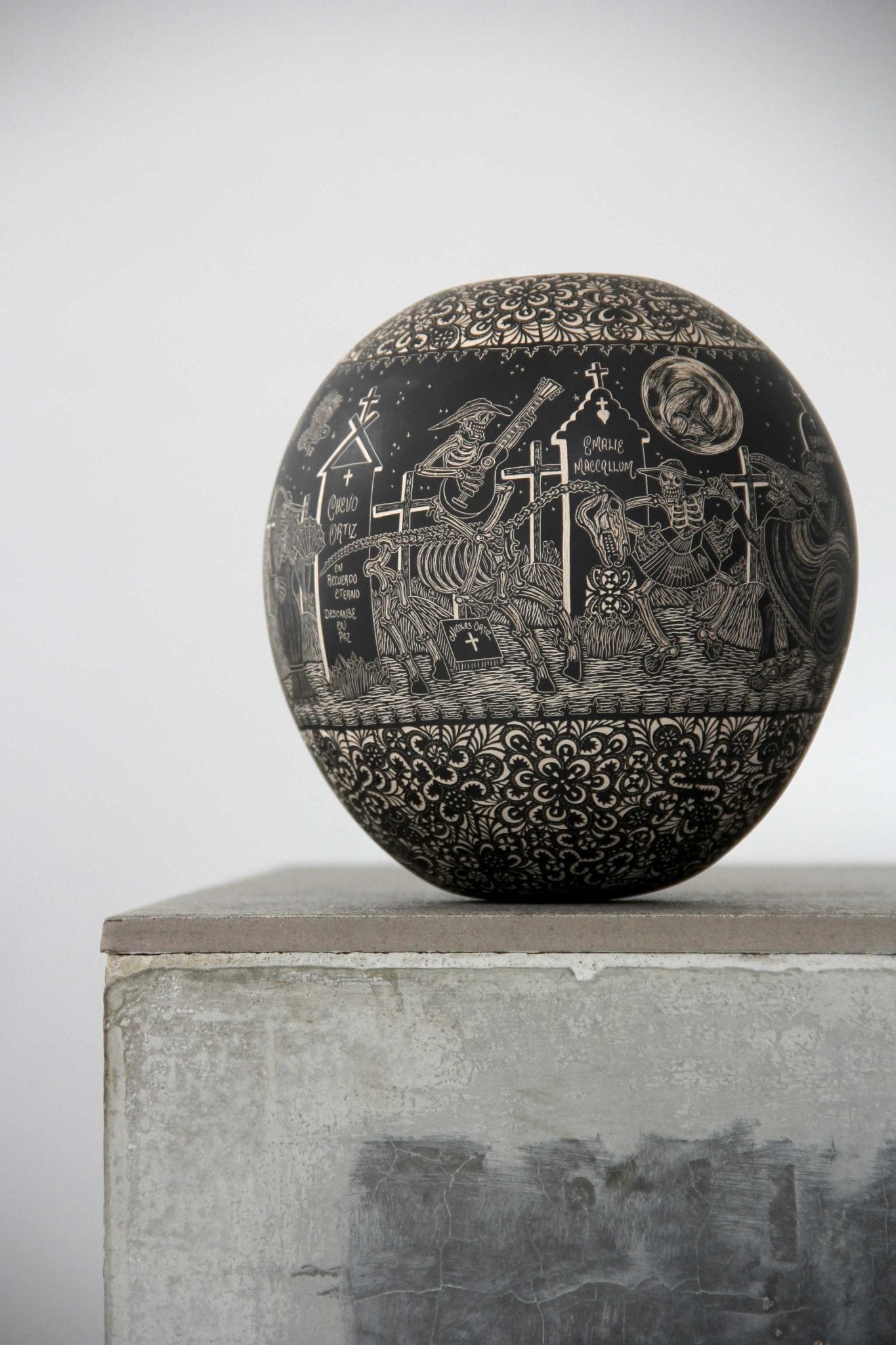 Ceramica Mata Ortiz - Riposa in pace - Notte - Arte Huichol - Marakame