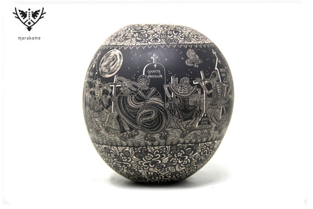 Mata Ortiz Keramik – Ruhe in Frieden – Nacht – Huichol-Kunst – Marakame