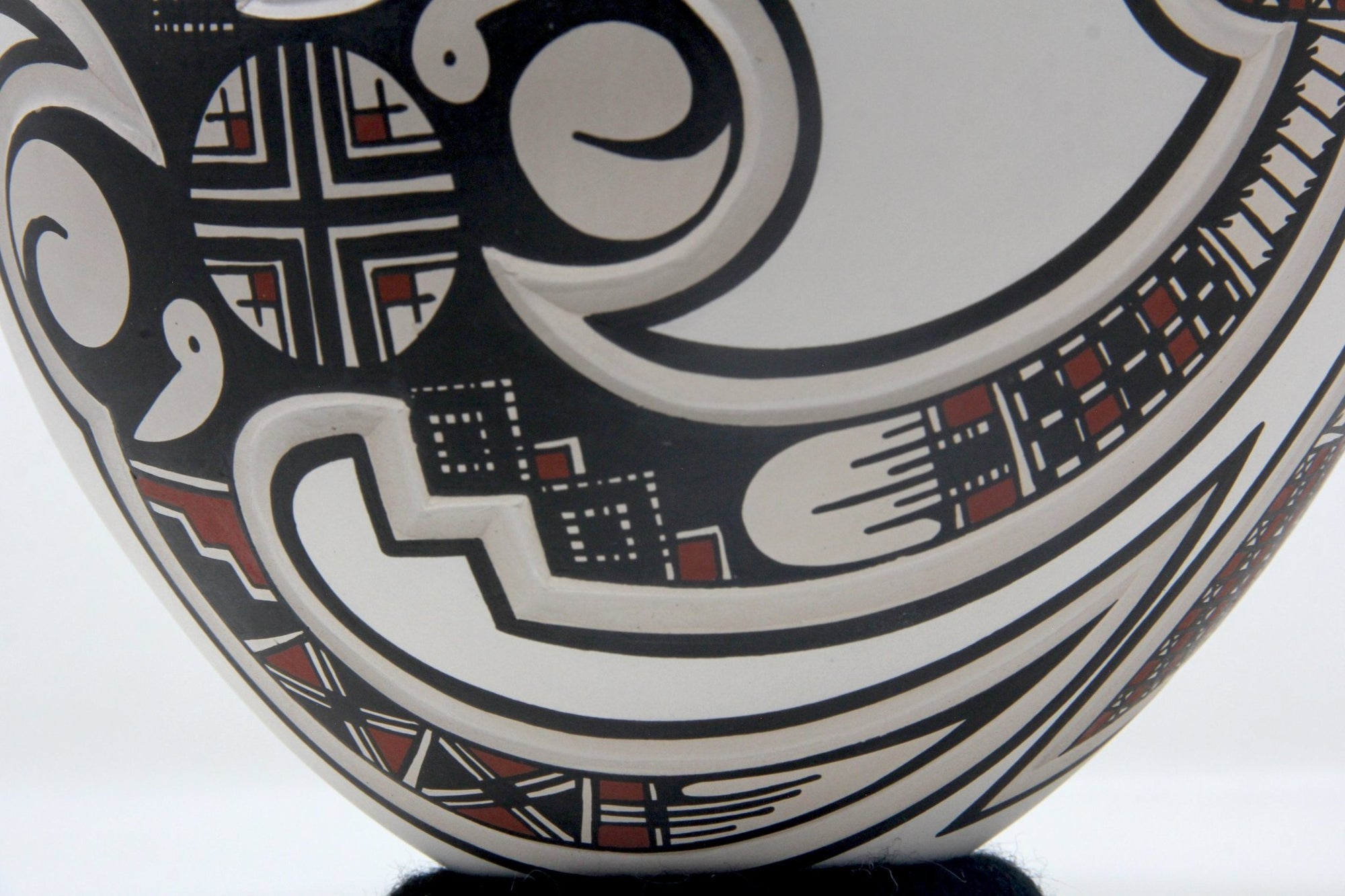 Mata Ortiz ceramic - Traditional double mouth - Huichol art - Marakame