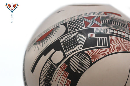 Mata Ortiz Keramik - Sphärisch - Huichol Art - Marakame