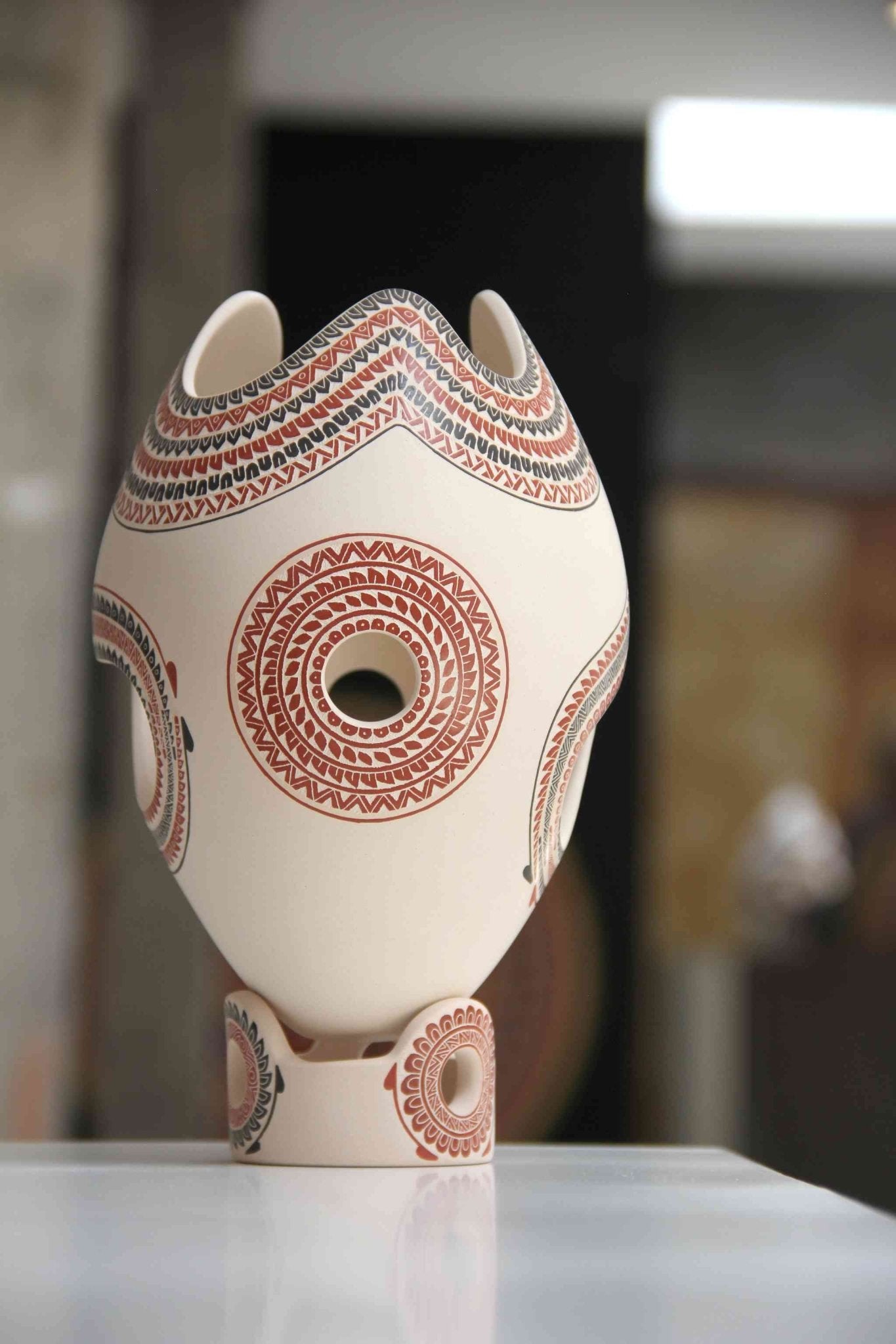 Cerámica de Mata Ortiz - Gotas - Arte Huichol - Marakame