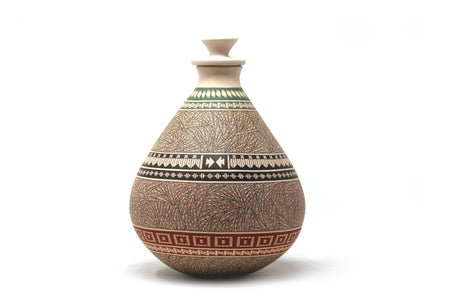 Mata Ortiz Ceramics - Medium Fine Painted Vase II - Huichol Art - Marakame