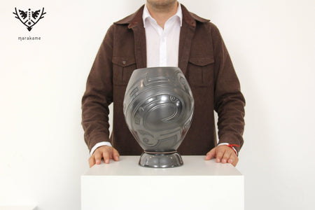 Mata Ortiz Keramik – Schwarze Vase II – Huichol Art – Marakame