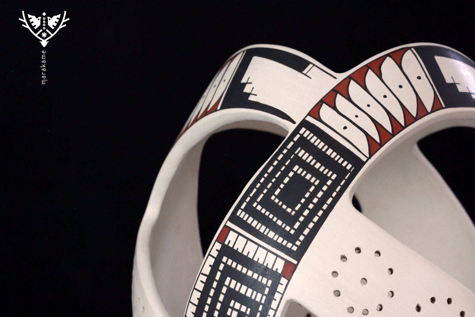 Mata Ortiz Ceramics - Contemporary piece IV - Huichol Art - Marakame