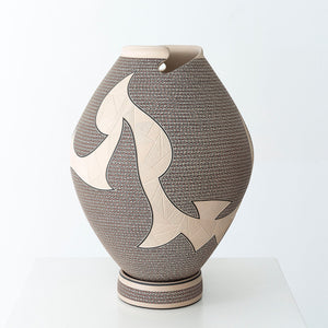 Mata Ortiz ceramics - Large contest piece with sgraffito - Huichol art - Marakame