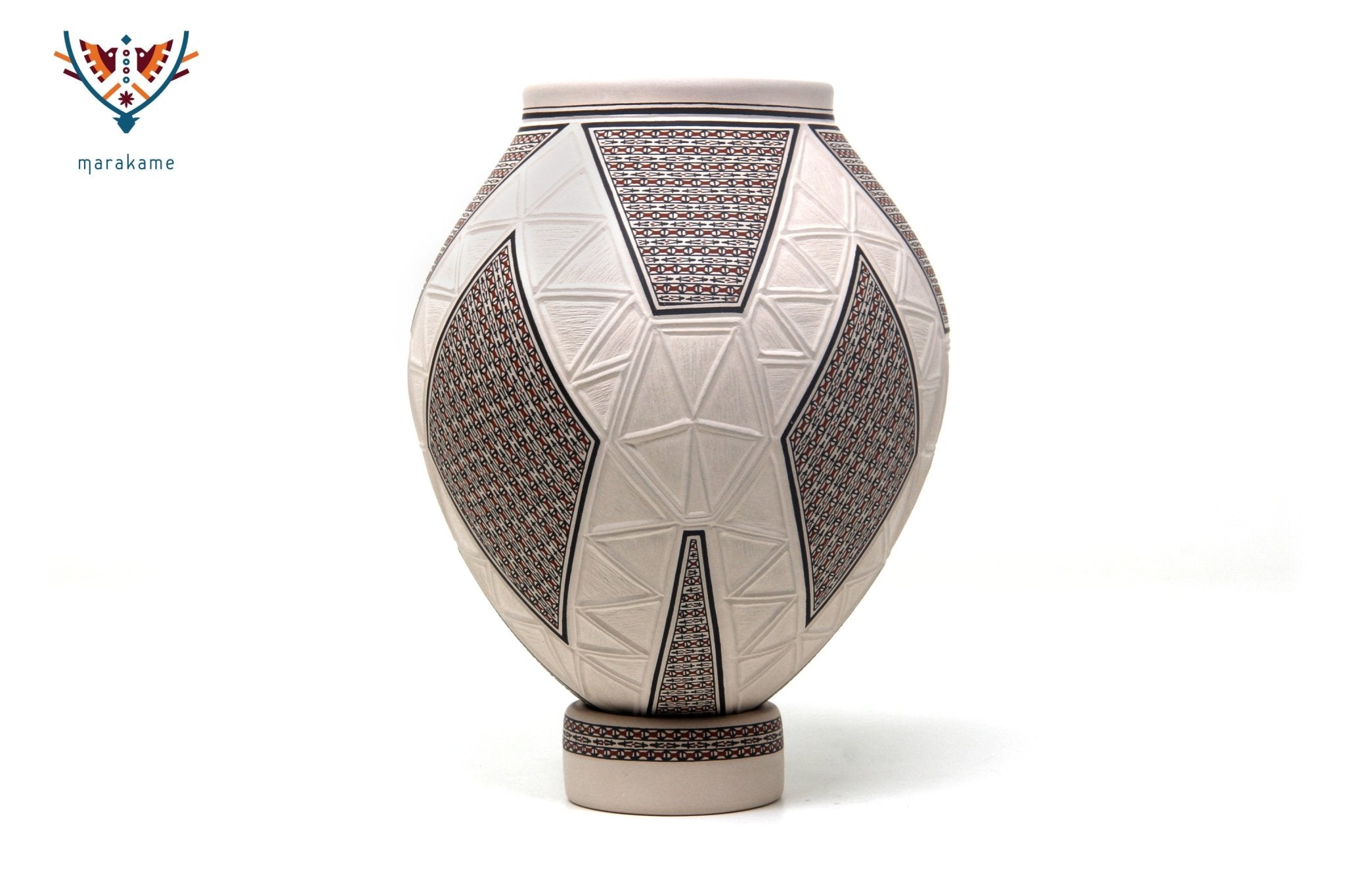 Keramik von Mata Ortiz - Feine Malerei und Sgraffito - Huichol-Kunst - Marakame