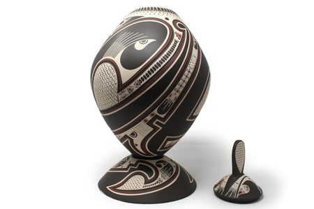 Mata Ortiz Ceramics - Large Eagle Piece - Huichol Art - Marakame