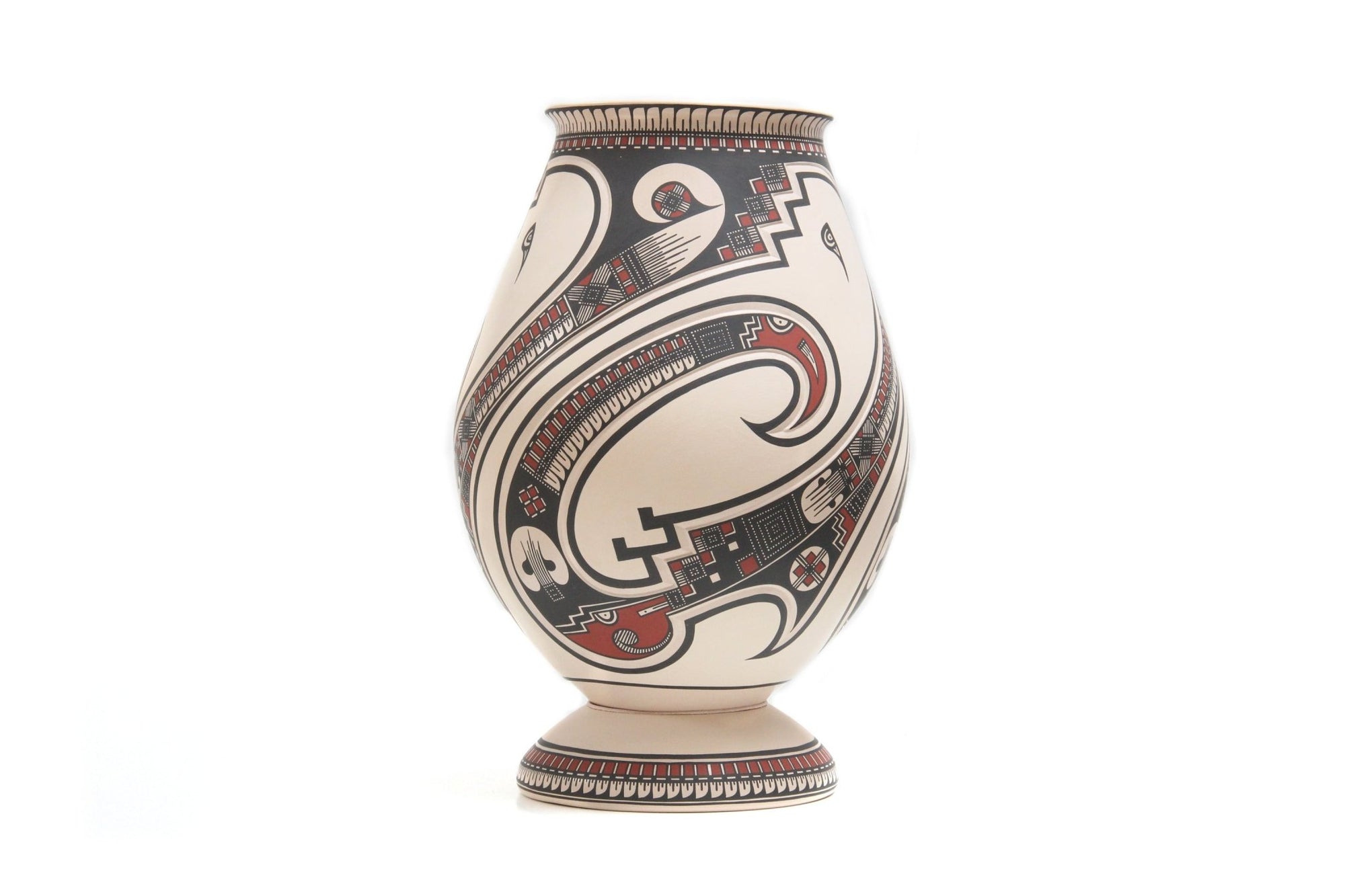 Mata Ortiz ceramics - Large piece of Tavo Silveira - Huichol art - Marakame
