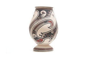 Mata Ortiz Keramik - Großes Stück Tavo Silveira - Huichol-Kunst - Marakame