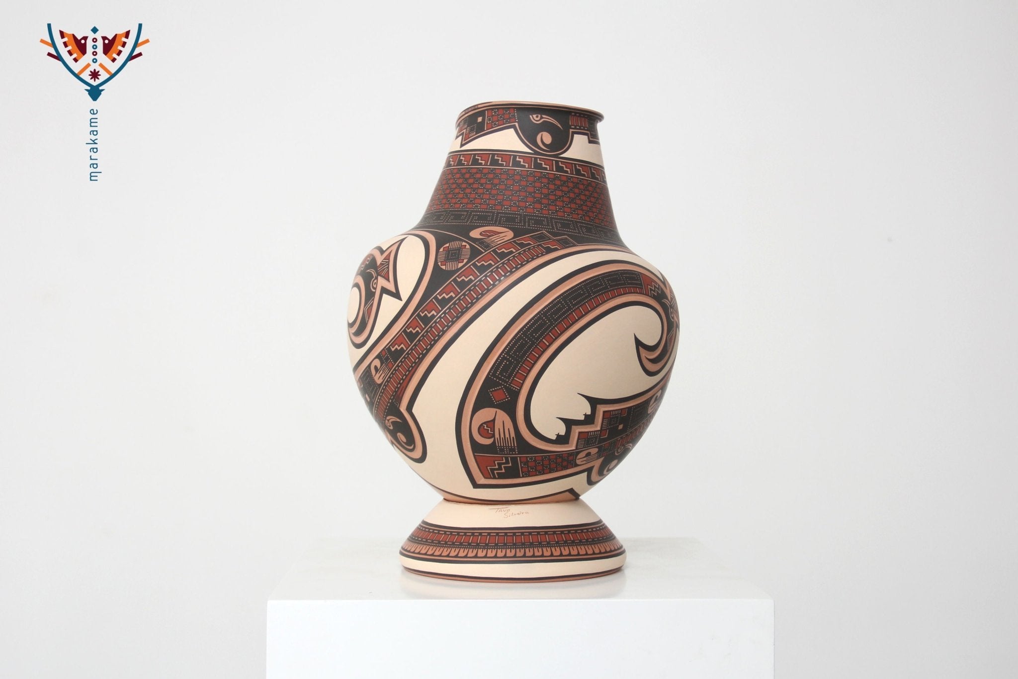 Mata Ortiz Ceramics - Large Untitled Piece - Huichol Art - Marakame