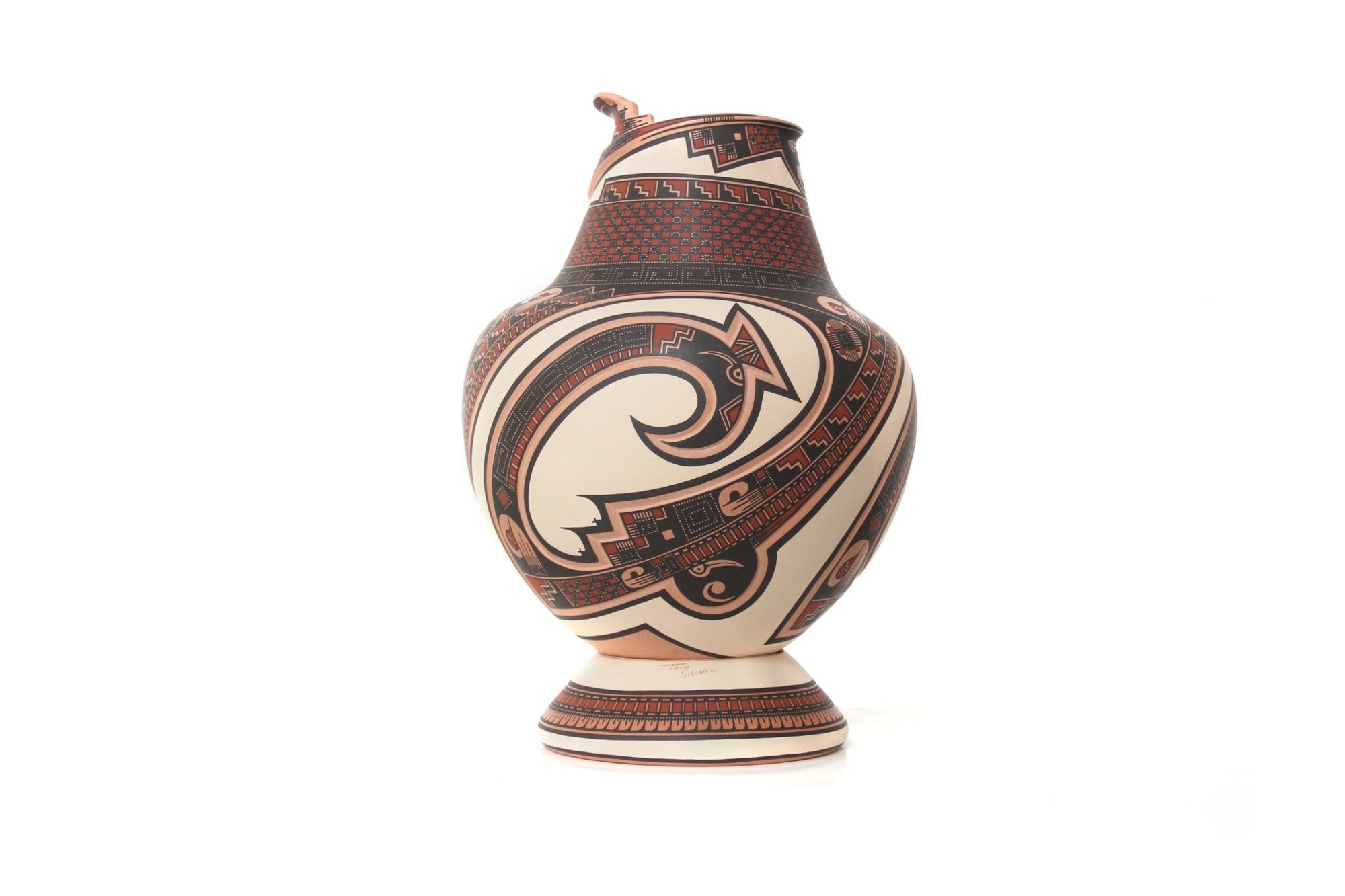 Mata Ortiz Ceramics - Large Untitled Piece - Huichol Art - Marakame