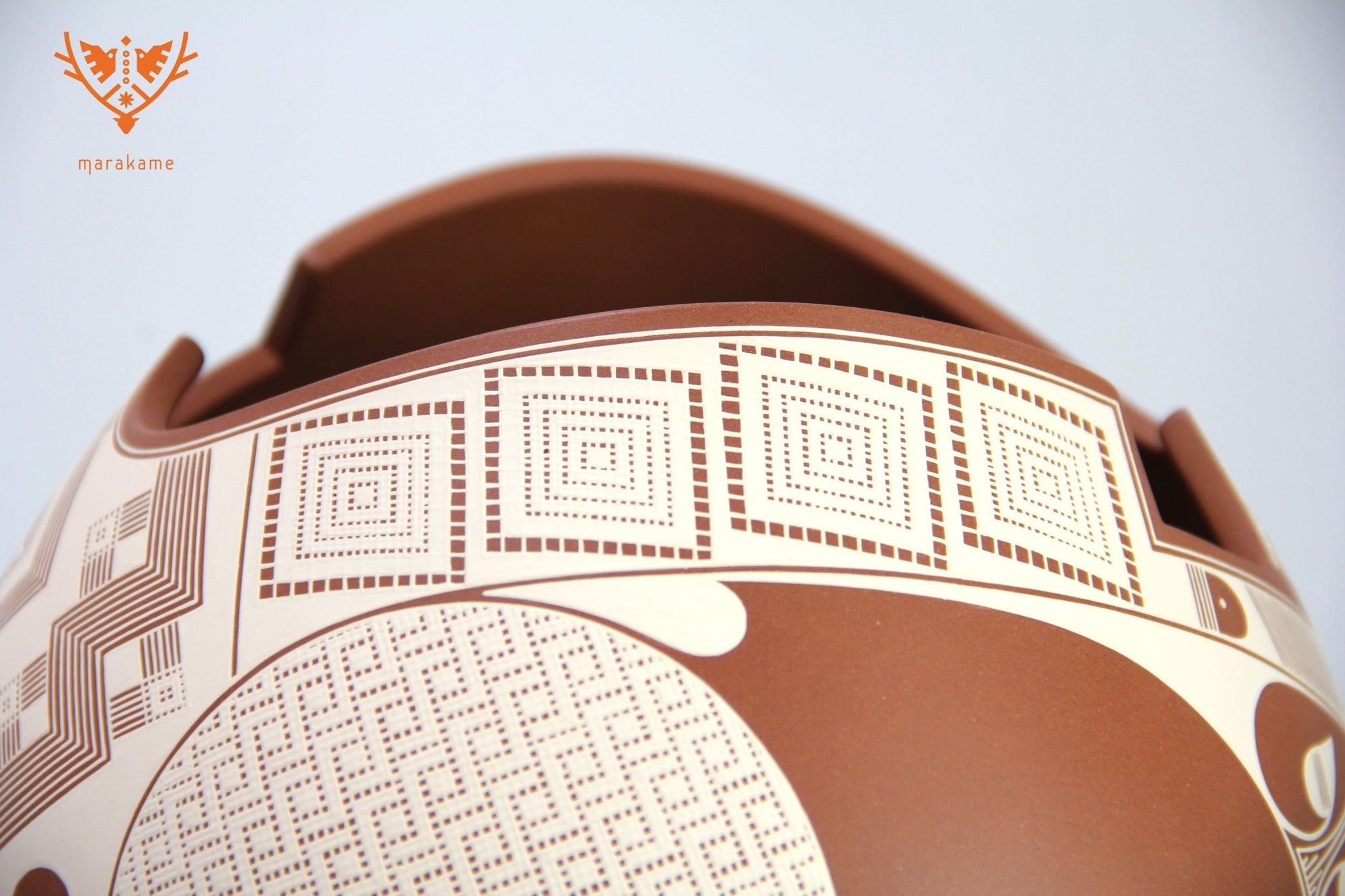 Mata Ortiz Ceramics - Brown Piece I - Huichol Art - Marakame