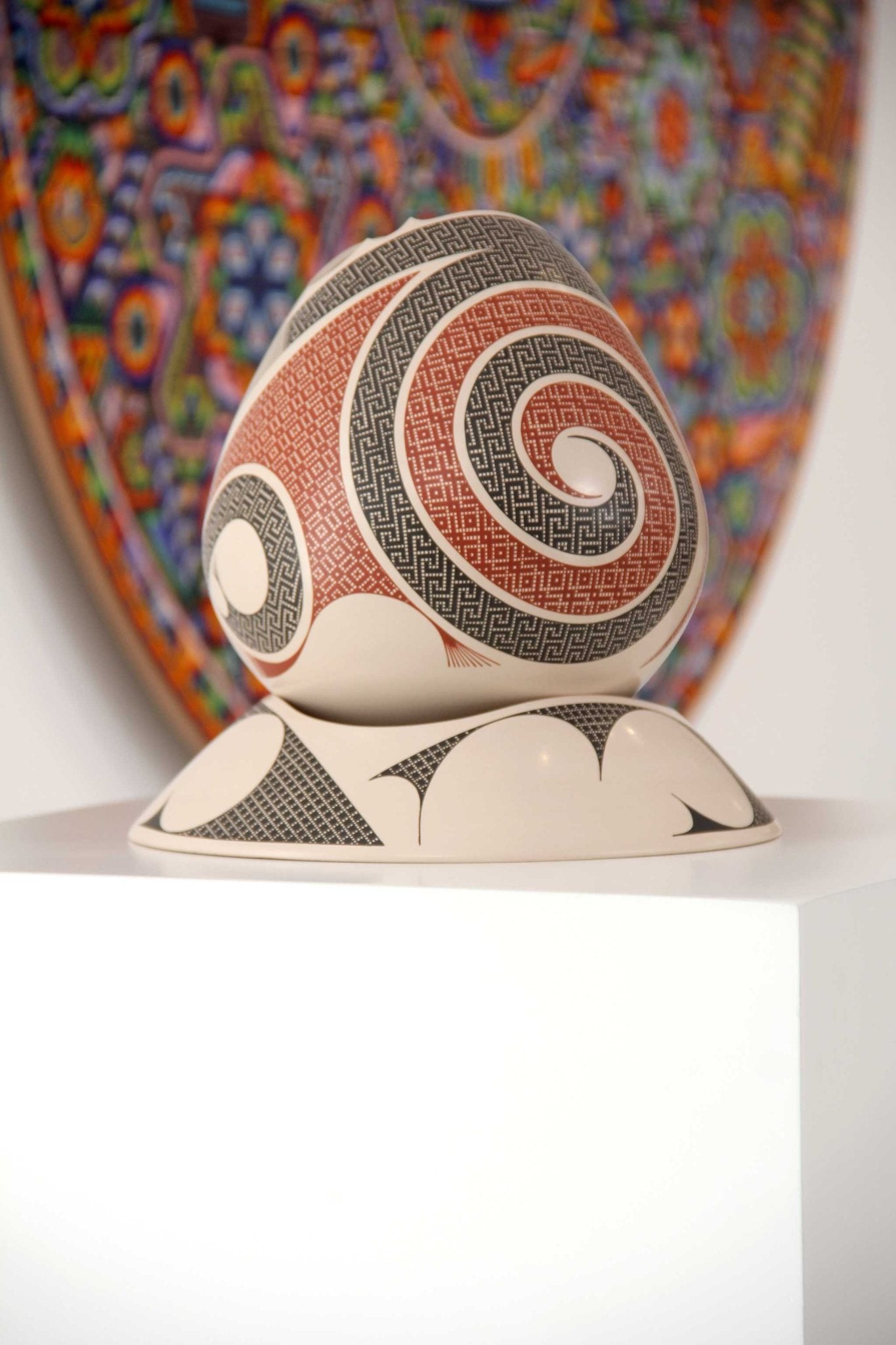 Céramique Mata Ortiz - Pièce moyenne - Elias Peña - Art Huichol - Marakame