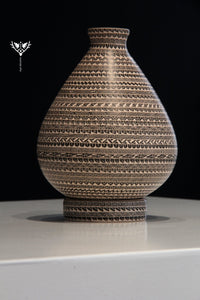 Céramique Mata Ortiz - Pièce moyenne fine sgraffito - Art Huichol - Marakame