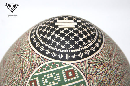 Mata Ortiz Ceramic - Fine Painted Piece II - Huichol Art - Marakame