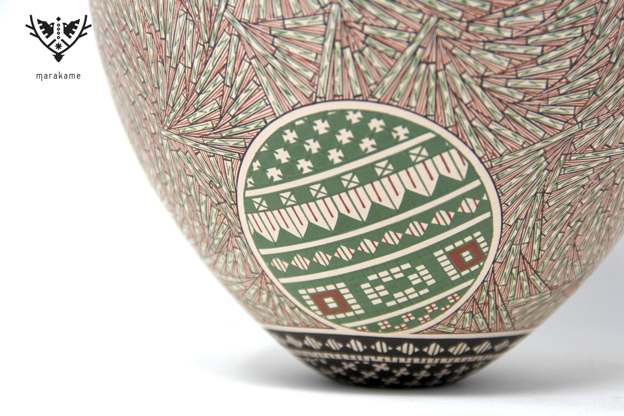Mata Ortiz Ceramic - Fine Painted Piece II - Huichol Art - Marakame