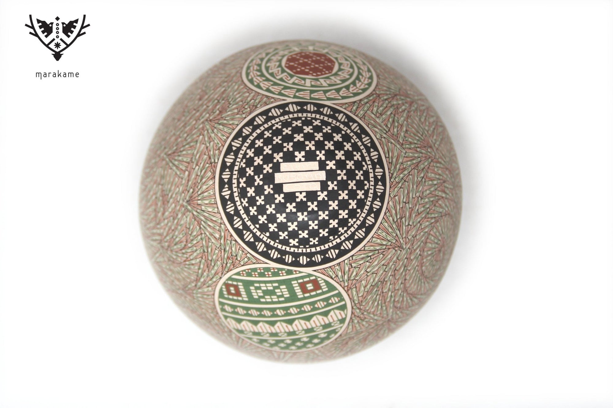 Mata Ortiz Ceramic - Fine Painted Piece II - Huichol Art - Marakame