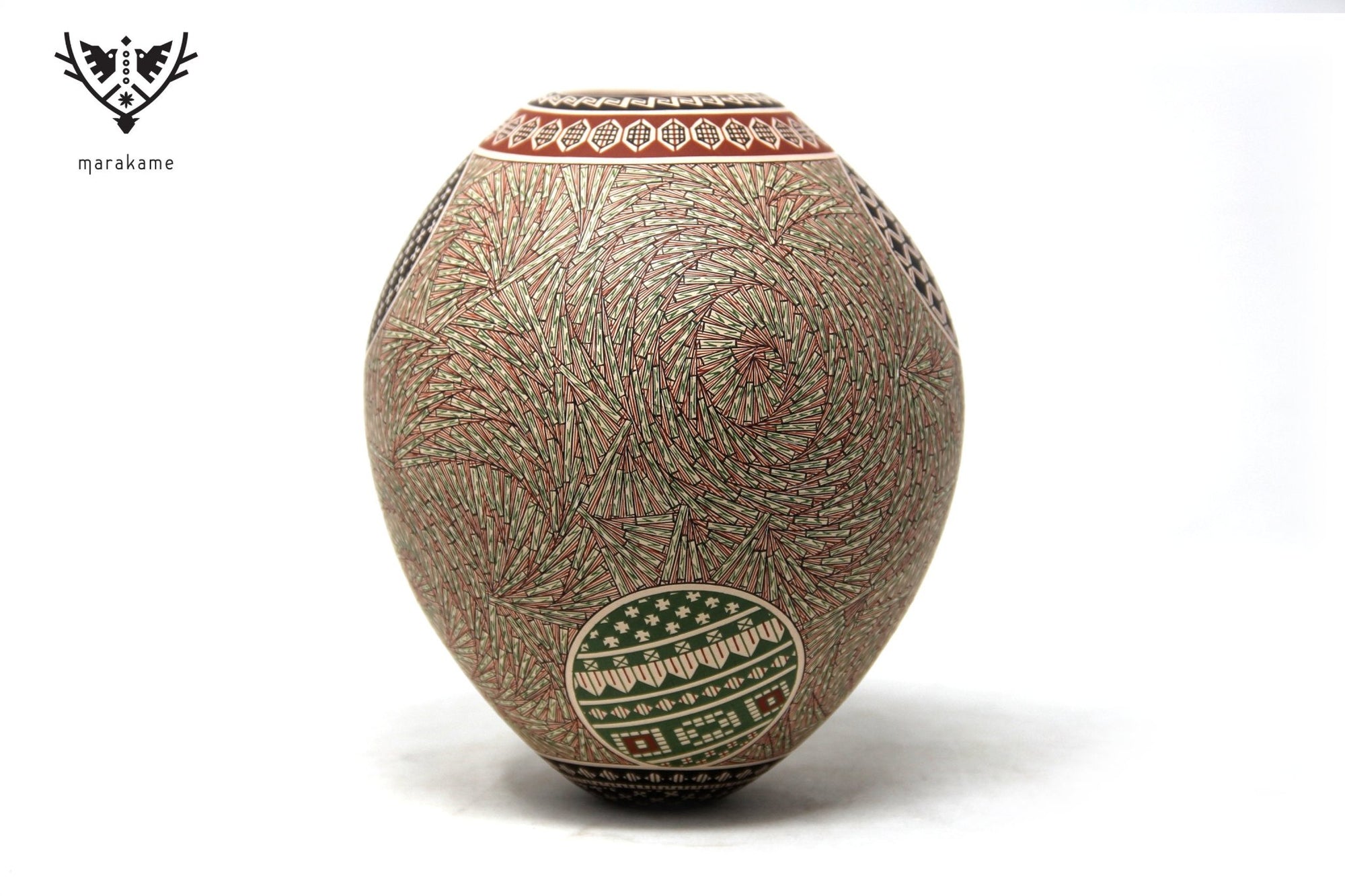 Mata Ortiz Ceramic - Fine Painted Piece II - Huichol Art - Marakame