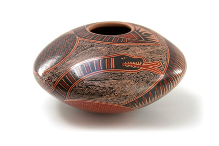 Mata Ortiz Ceramics - Serpent Saucer - Huichol Art - Marakame
