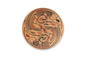 Ceramica Mata Ortiz - Piatto - Pesce - Arte Huichol - Marakame