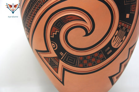 Mata Ortiz Céramique - Rougeâtre - Art Huichol - Marakame