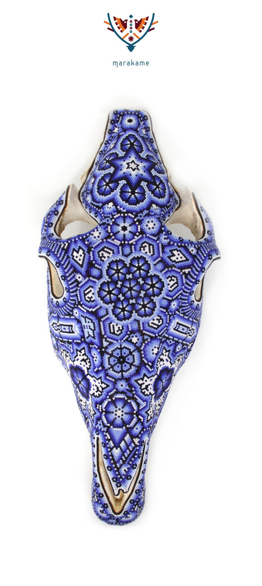 Cráneo de Caballo -"Nawá" - Arte Huichol - Marakame