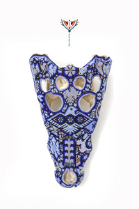 Huichol Krokodilschädel - "Yuawi" - Huichol Kunst - Marakame