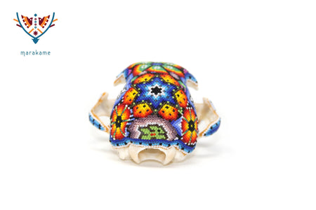 Cráneo de Felino Huichol -"Hikuri Xawe" - Arte Huichol - Marakame