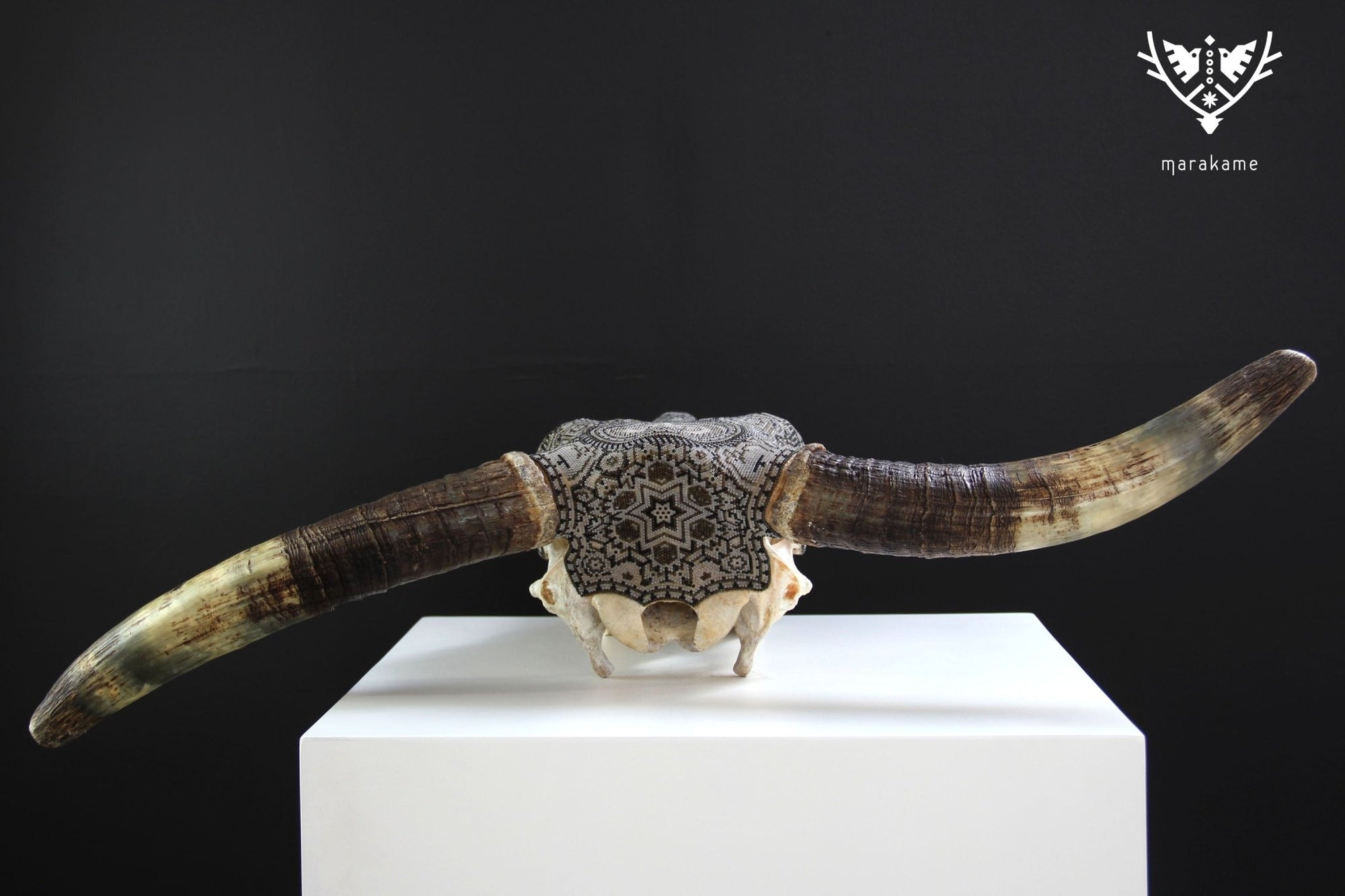 Cow Skull Huichol Art - Great Wexikia - Huichol Art - Marakame