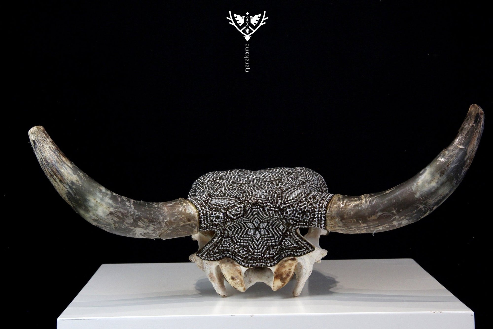 Cow Skull Huichol Art - Hikuri I - Huichol Art - Marakame