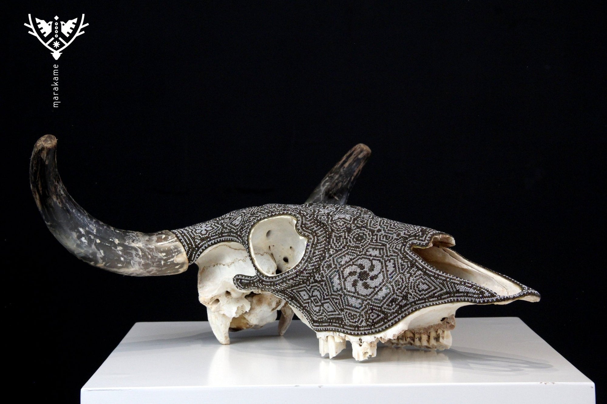 Cow Skull Huichol Art - Hikuri I - Huichol Art - Marakame